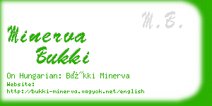 minerva bukki business card
